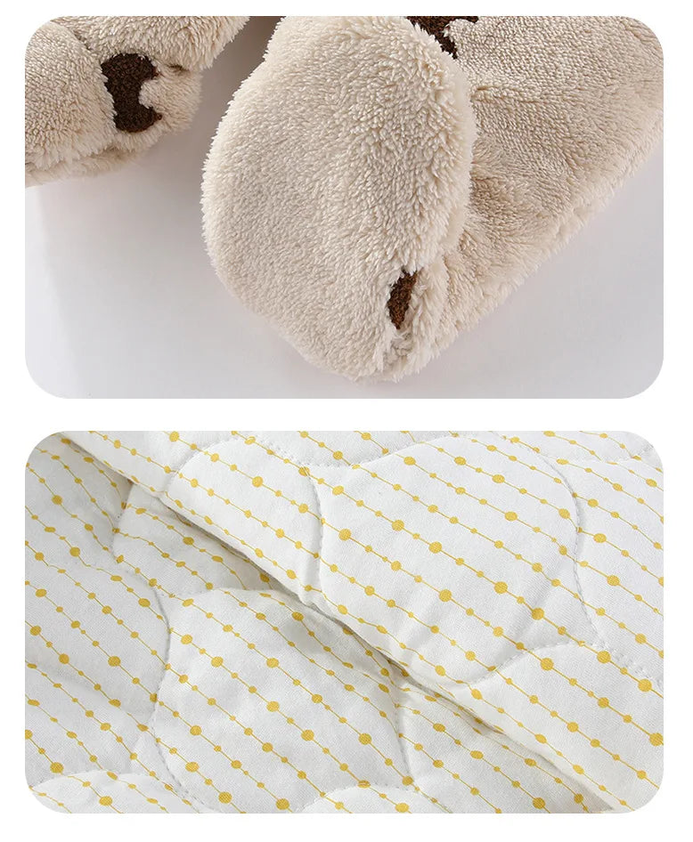 Winter Newborn Clothes Cotton Padded Toddler Clothes Fur Lining Girls Hoodie Footies Warm Jumpsuits