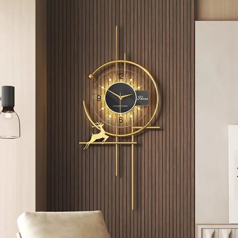 Popular Dining Room Wall Clock Minimalist Luxury Decor Silent Quartz Clock Creative Kitchen Living Room Art Home Decor
