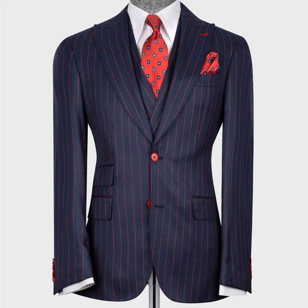Fashion Men Suits 3 Pieces Jacket Pant Vest Single Breasted High Quality Banquet Celebrity Formal Occasion Male Clothing Simple