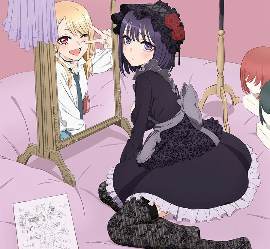 Anime My Dress Up Darling Cosplay Costumes Marin Kitagawa Lolita Dress Kuroe Shizuku Black Maid Dress Uniform Halloween Suits