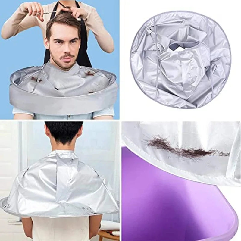 Hair Cutting Apron Loak Coat Salon Barber Professional Stylist Cape Umbrella Haircut Cloak Hairdressing Home Cleaning Protector