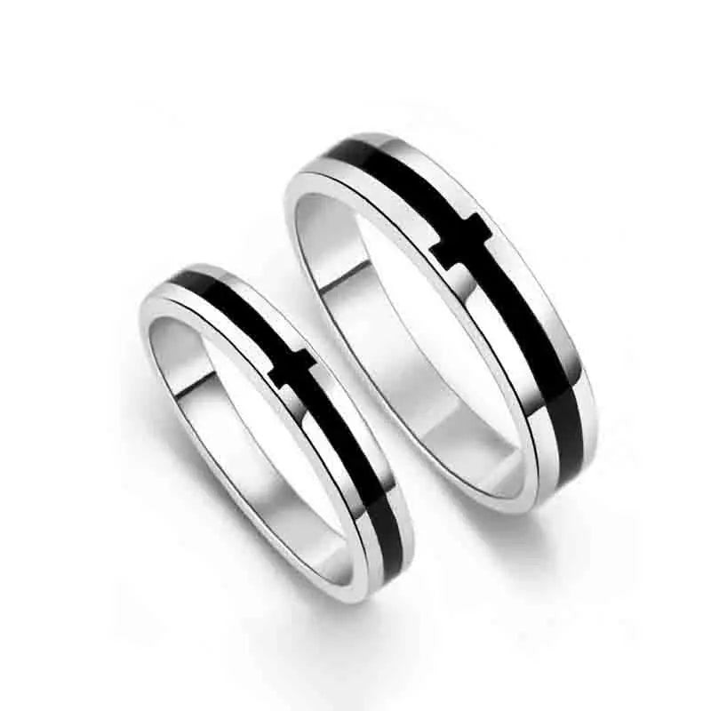 Classic Couple Rings For Men Women CZ Stone Trendy Wedding Lovers' Ring Jewelry Romantic Valentine's Day Present Ring Accessory