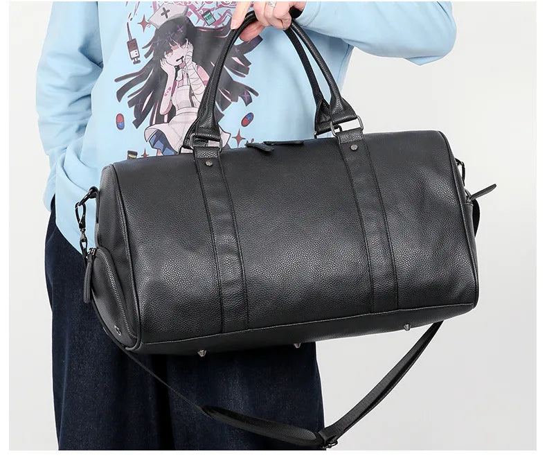Men's Travel Bag Luxury Large Capacity  Luggage Duffle Bag Leather Portable Durable Crossbody Gym Purse Handbag Luggage Outdoor