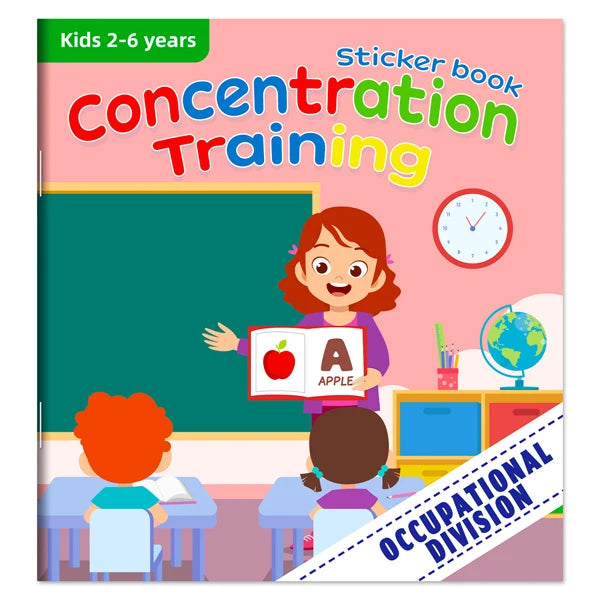 Montessori Toys Cartoon Sticker Books Focus on Potential Development Education Sticker Toys for Children 3-6Y