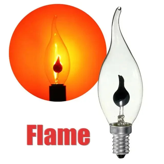 LED Bulb Candle Light Flame Effect Bulbs Simulated Nature Fire Flickering Light E14 E27 3W Filament Bulb Vintage Home Decor Lamp