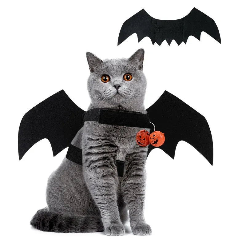 Halloween Pet Costumes, Bat Wings, Bell Models, Dog and Cat Role-playing, Felt Costumes, Clothing Supplies