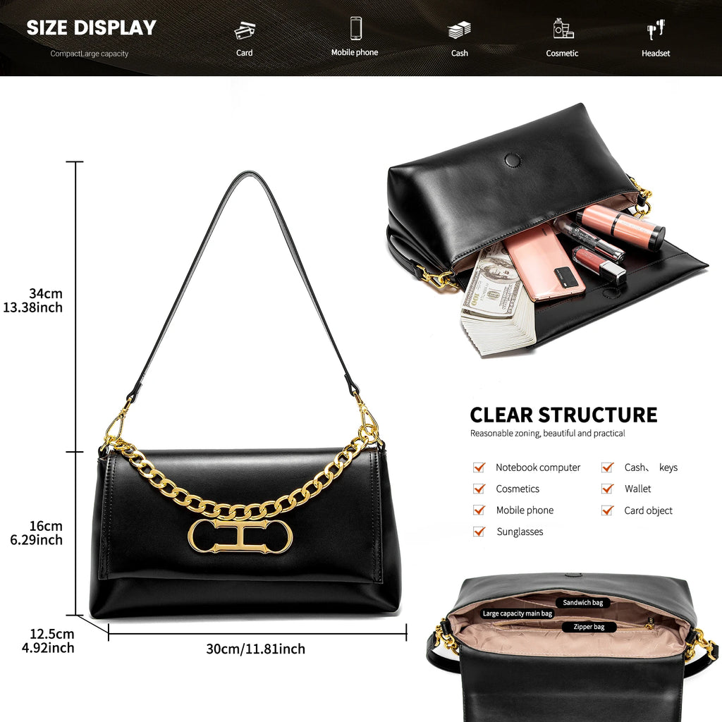 Fashion Classic Retro New Solid Color Square Women's Shoulder Bag Fashion Party Multi functional Occasion Crossbody Bag