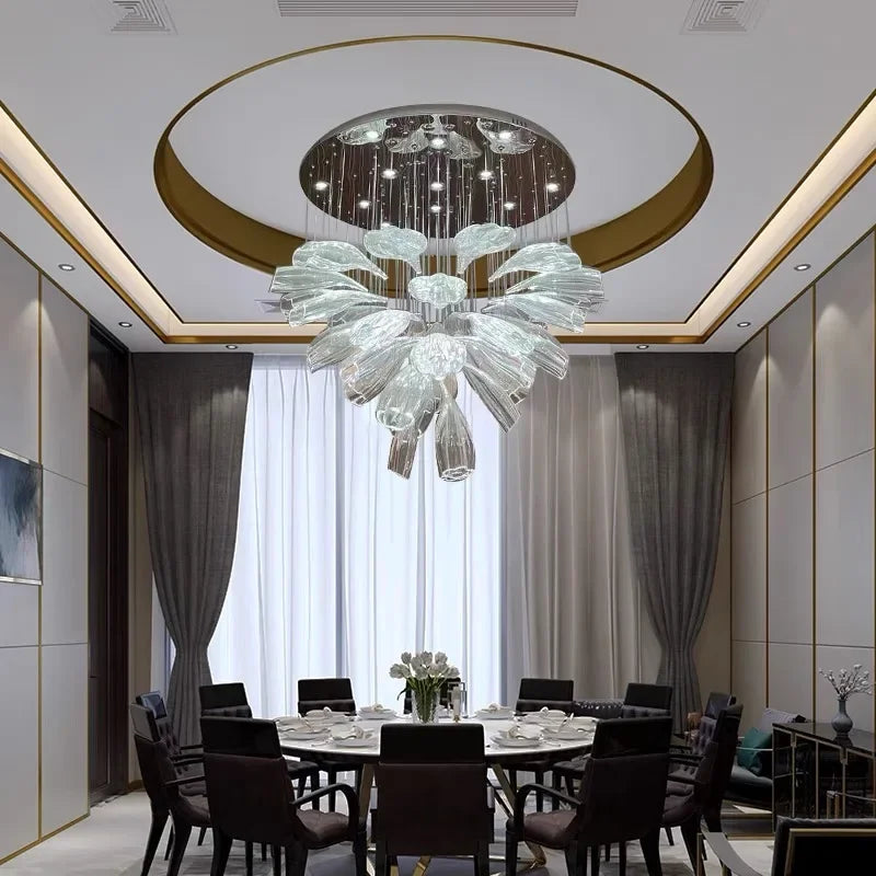 Italian Creative Petal Glass Pendant Lamp Modern Chandelier For Living Room BedroomKitchen Luxury Home Decor Lustre Hanging Lamp