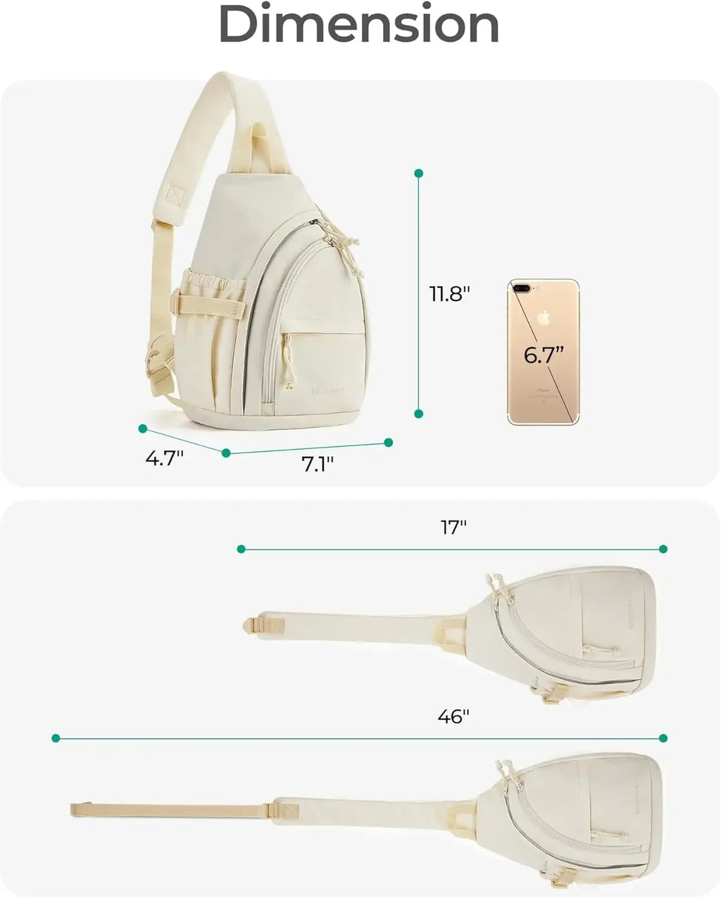 BAGSMART Chest Bag for Men Shoulder Bag Cool Style Casual Lightweight Mini Male Crossbody Bag Perfect for Travel and Daily Use