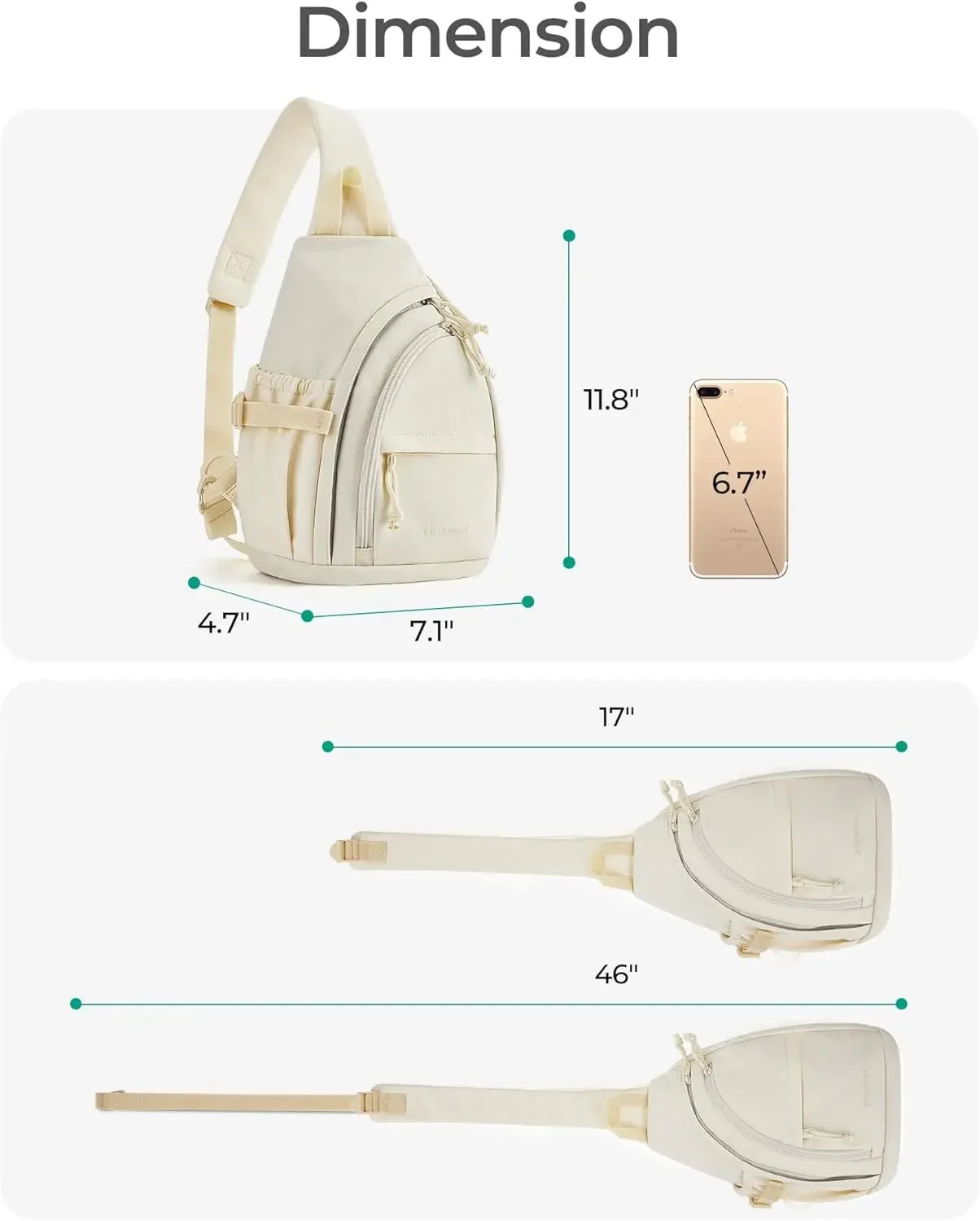 BAGSMART Chest Bag for Men Shoulder Bag Cool Style Casual Lightweight Mini Male Crossbody Bag Perfect for Travel and Daily Use