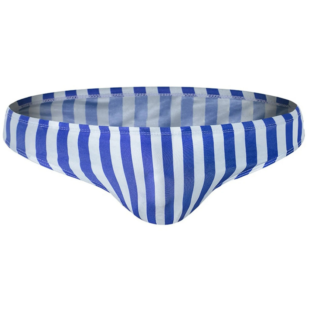 Men's Swim Trunks Sexy Striped swimming trunks Sexy Beach mens bikini underwear Hot Spring Pool Swim Trunks Male swimming briefs