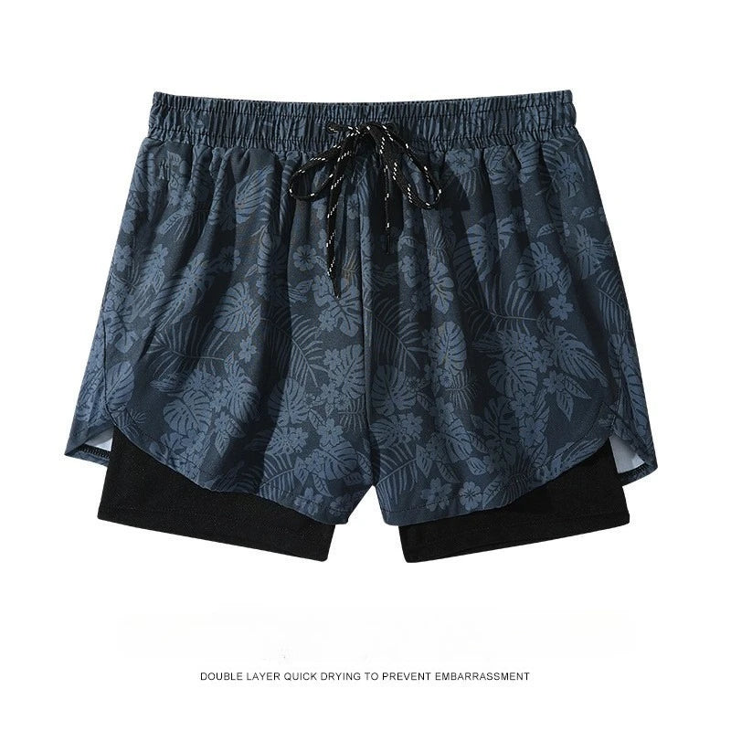Adult Swimming Trunks for Men 2025 New Style Quick-drying Double-layer Anti-embarrassment Large Size Casual Swimming Shorts