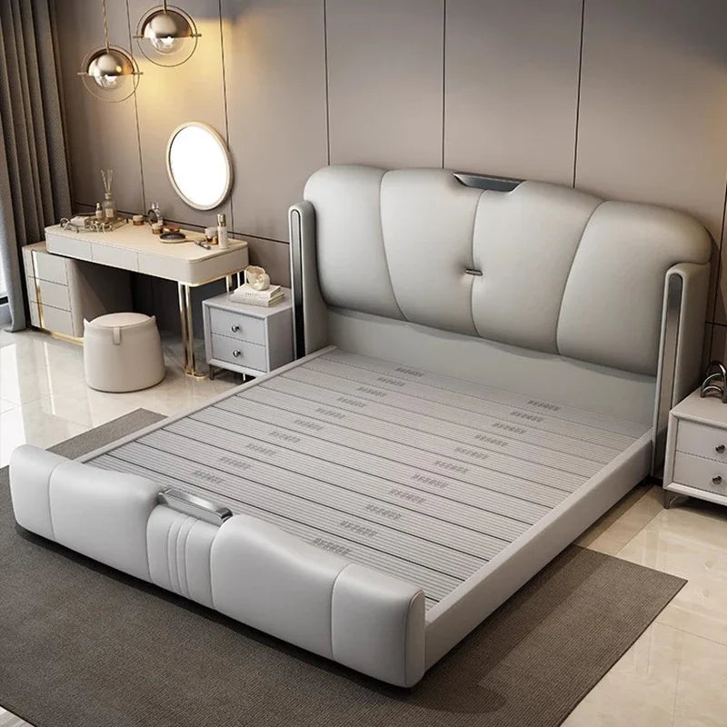 European Sleeping Bed Princess Platform Double Luxury Massage Bed Design Full Storage Sofa Letto Matrimoniale Trendy Furniture