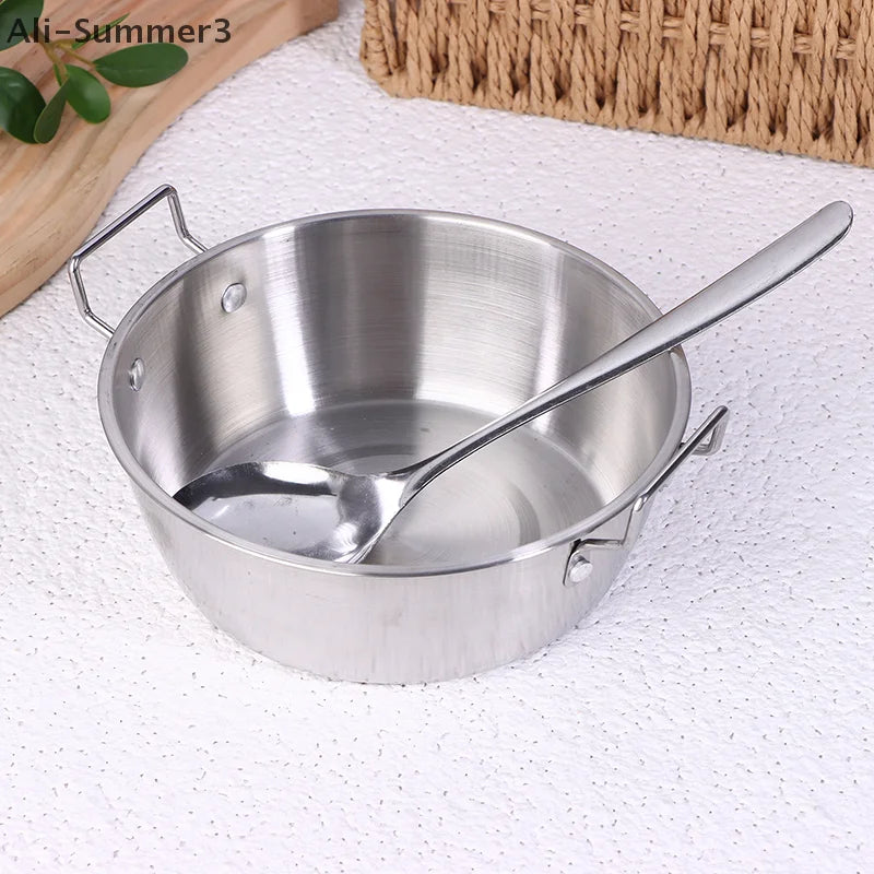 Stainless Steel Seafood Rice Pot Home Cooking Paella Pan Picnic Snack Plates Cookware Saucepan Dry Pots With Handle For Kitchen