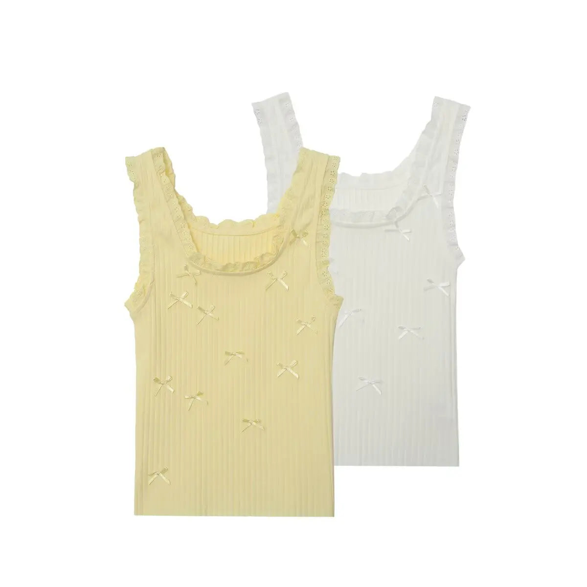 Vest Women's Tanks Boho Chic Woman Top Lace Casual Tops Streetwear Harajuku Fashion Summer Y2k T-shirt Tight White Cute