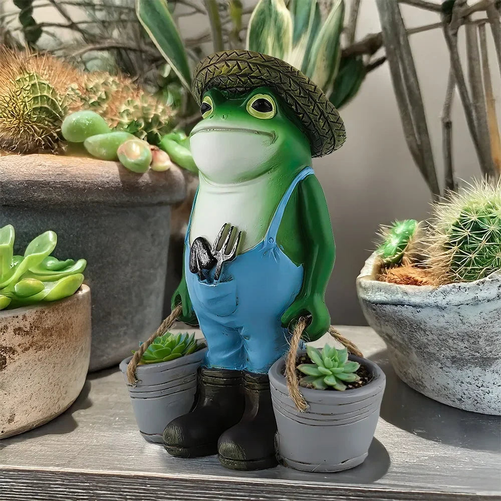 Outdoor Courtyard Balcony Supplies Small Creative Decorative Ornaments Animals Frogs Gardens Succulent Flowerpots Festival Gifts