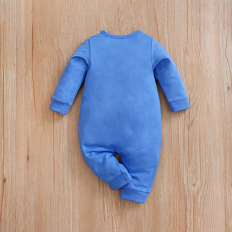 Newborn Baby Clothes 0-12 Months blue car stripe print Long Sleeve Footies Toddler Boy Clothes Kids Jumpsuit Pyjama Bebe
