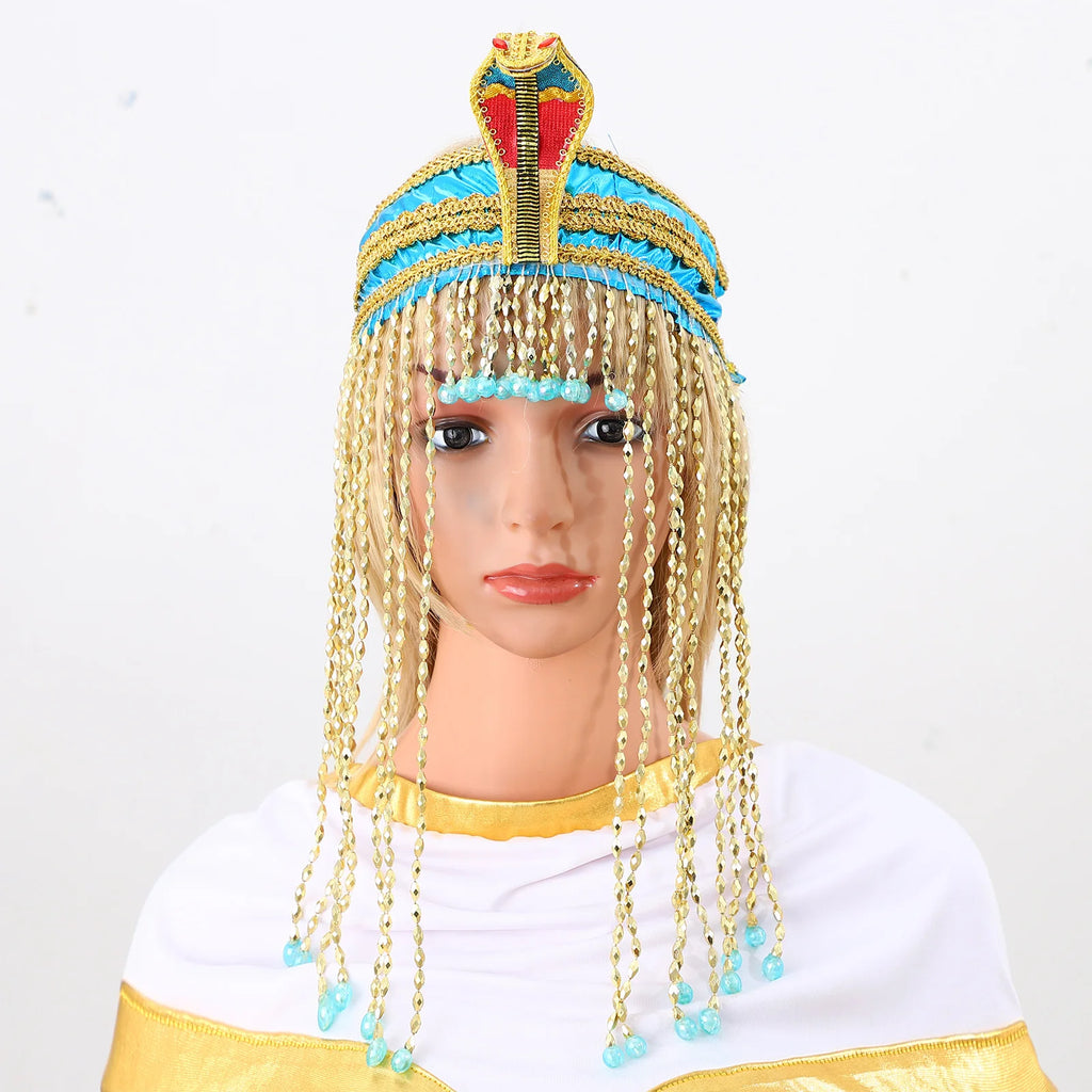 Halloween Costumes Ancient Pharaoh Egypt King Egyptian Cleopatra Queen Costume Accessories Priest Cosplay Clothing for Men Wome