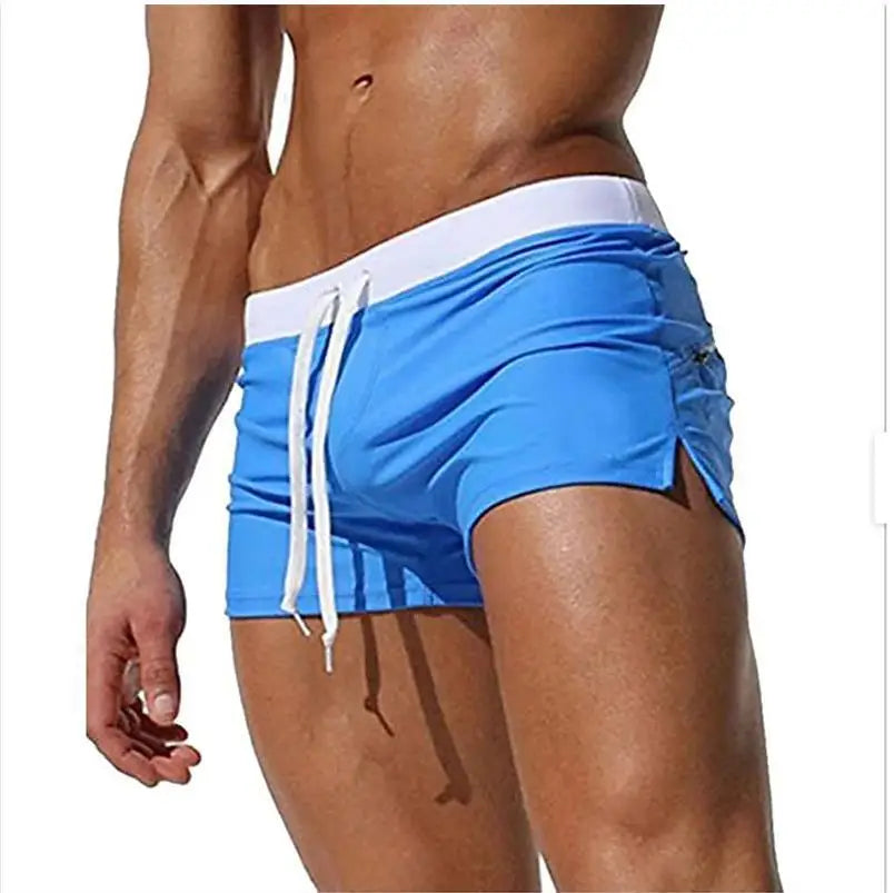Mens Trunks Boxer Swimming Fashion Back Pocket Design Beach Pants Breathable Beach Shorts for Men