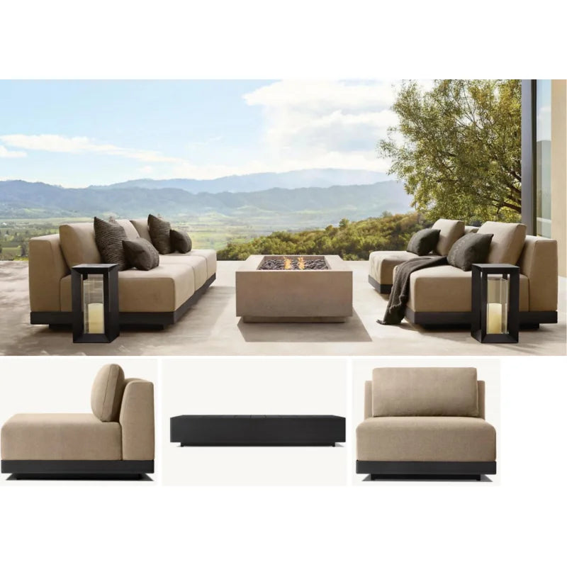 Metal Furniture Villa Leisure Sofas Patio Outdoor Furniture Wholesale High End Patio Outdoor Garden Sofa Sets