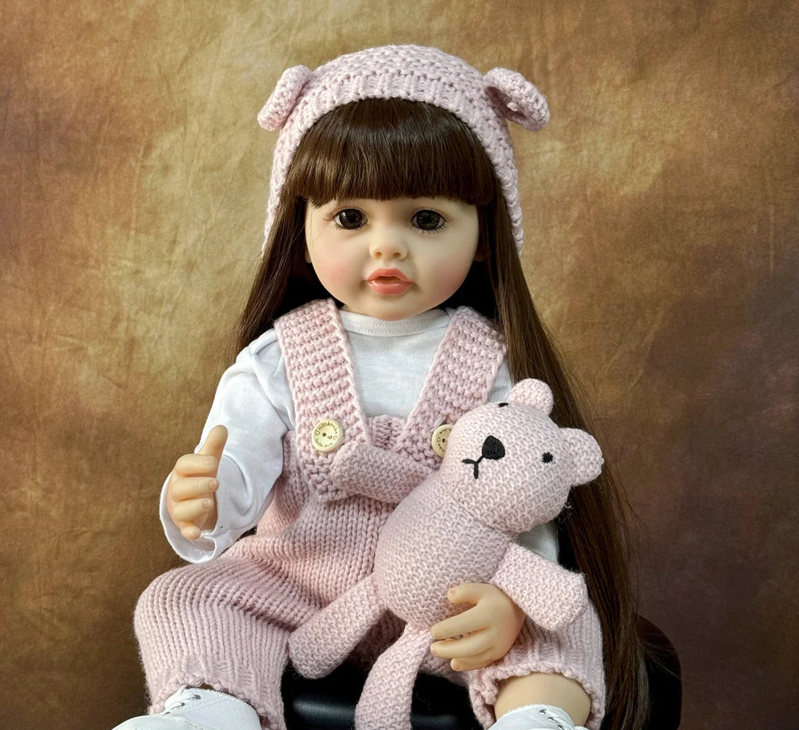 Doll Clothes For 19-22Inch Reborn Baby Doll 48-55cm Reborn Toddler Doll Clothes Accessories Jumpsuit Dress Sweater Knit