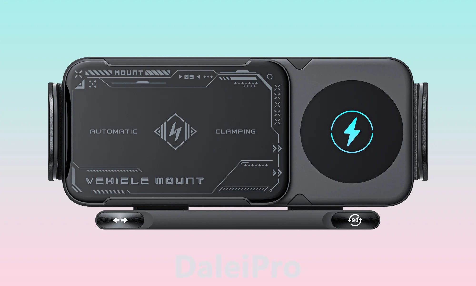 Foldable Phone Holder Car Wireless Charging Phone Mount Universal Phone Holder Intelligent Induction Electric Rotation Charger