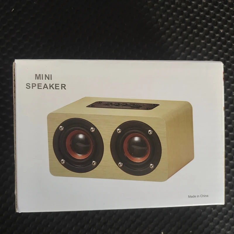 Portable Wooden Bluetooth Speaker HIFI Stereo Sound Handcrafted Retro Wireless Loudspeaker With MIC TF AUX Play Computer Column