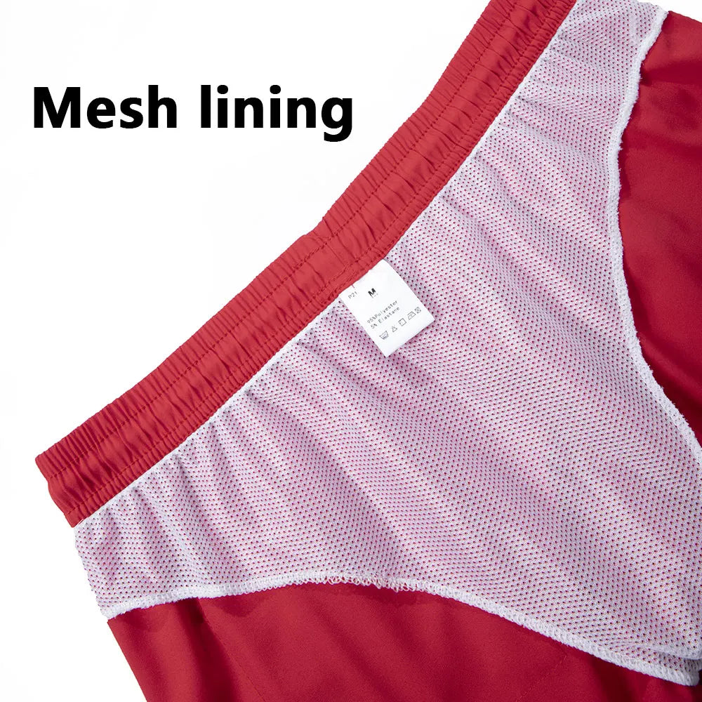 Men's Solid Color Swimming Trunks Comfortable And Breathable Swim Trunks Bathing Suit Drawstring With Pockets For Diving Surfing