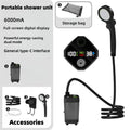 Outdoor shower unit - Portable bathing device, suitable for camping, construction sites and household use. Easy to use.