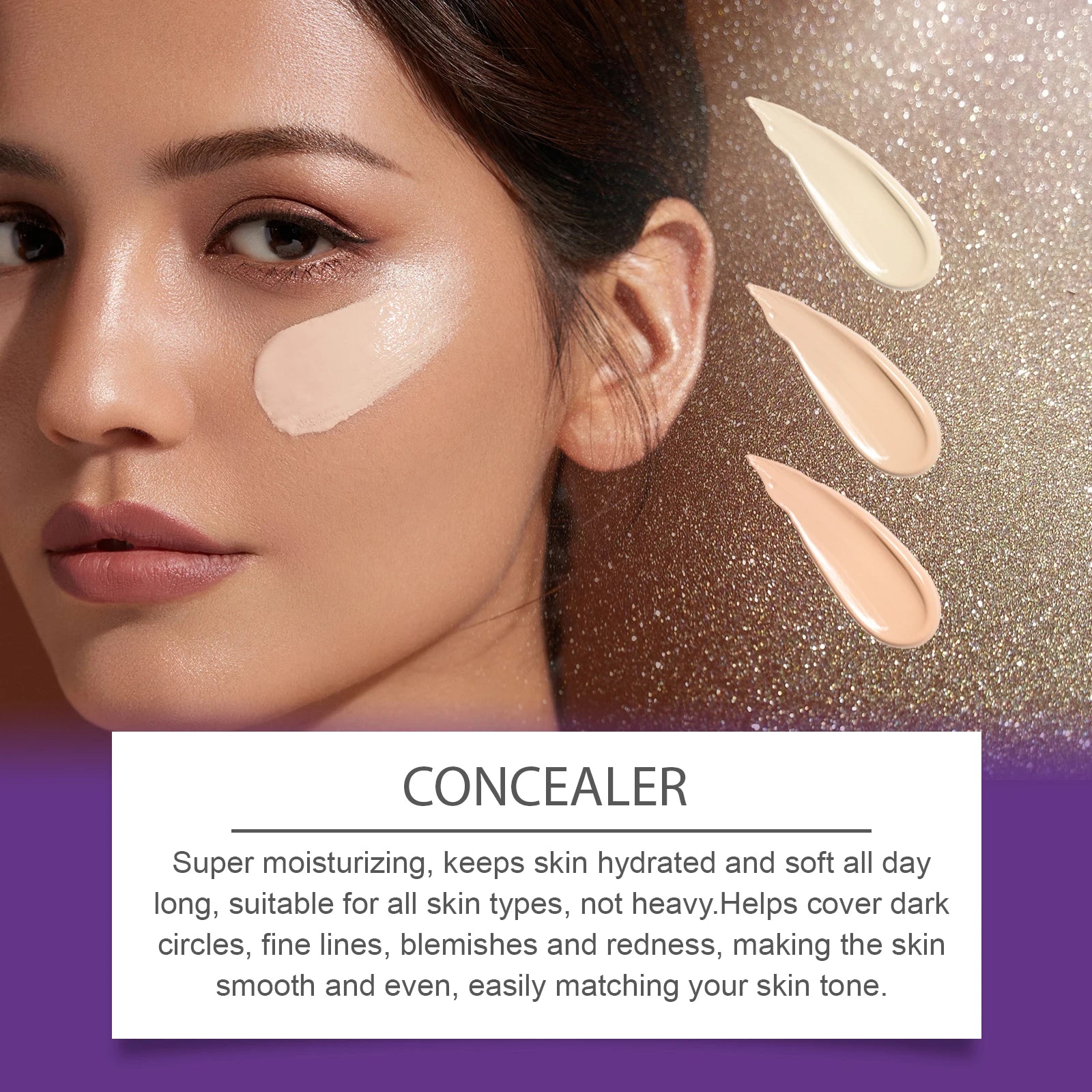Concealer Improve Skin Elasticity Brighten Complexion Not Easy Remove Makeup Moisturizing Liquid Lightweight Dark Circle Blemish