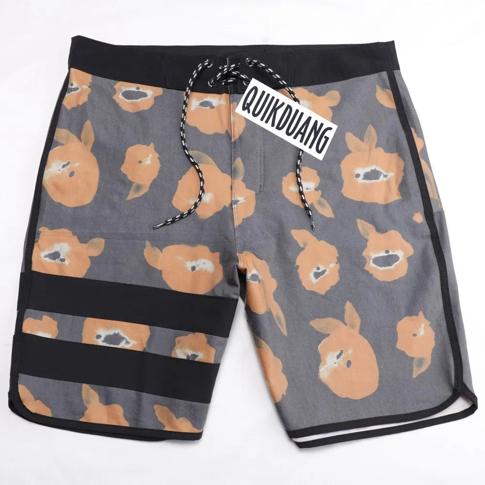 New Fashion Men's Waterproof Stretch Surf Pants Quick-Dry Bermuda Boardshorts Casual Spandex Swimming Trunks Beach Shorts T04