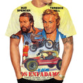Summer hot selling 3D printed T-shirt casual Harajuku humorous hip-hop street style round neck short sleeved shirt