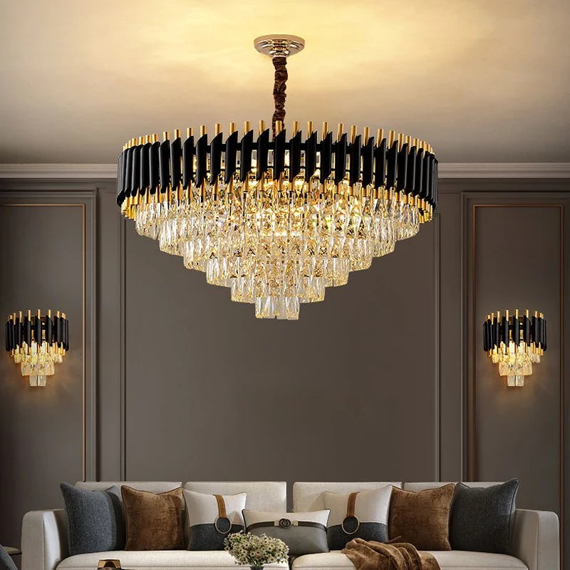 Luxury Modern Living Room Crystal Ceiling Chandelier Lighting Light Lustre Indoor Dining Bedroom Home Decor Hanging Pendant Lamp