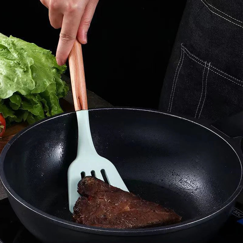 Silicone Turners Gadgets Spatula Egg Fish Frying Pan Scoop Fried Shovel Slotted Turners Kitchen Tools Cooking Utensils Kitchen a