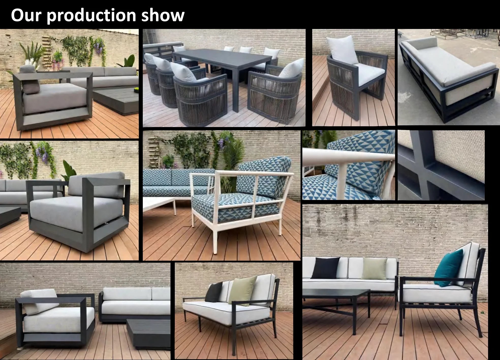Hotel Modern Aluminum Outdoor Furniture Villa Garden Sofa Set Durable Patio Furniture Set Resort Luxury  Outdoor Garden Use