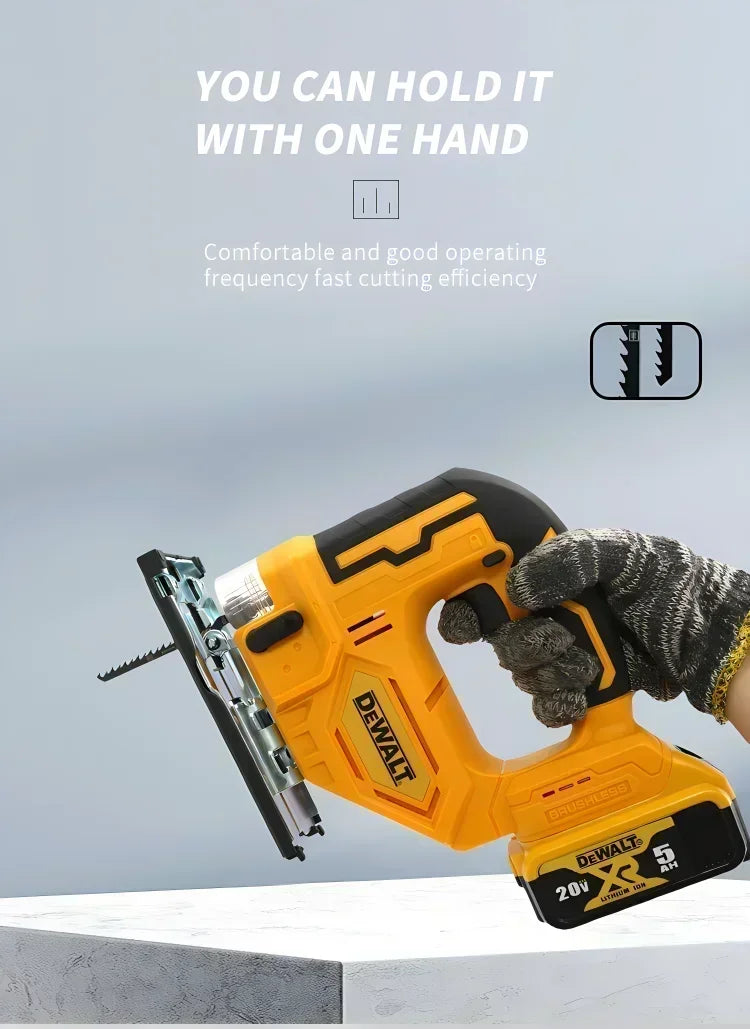 DewaltBrushless Curve Saw 20V Cordless Electric Jig Saw Portable Multifunction Adjustable Woodworking Power Tool