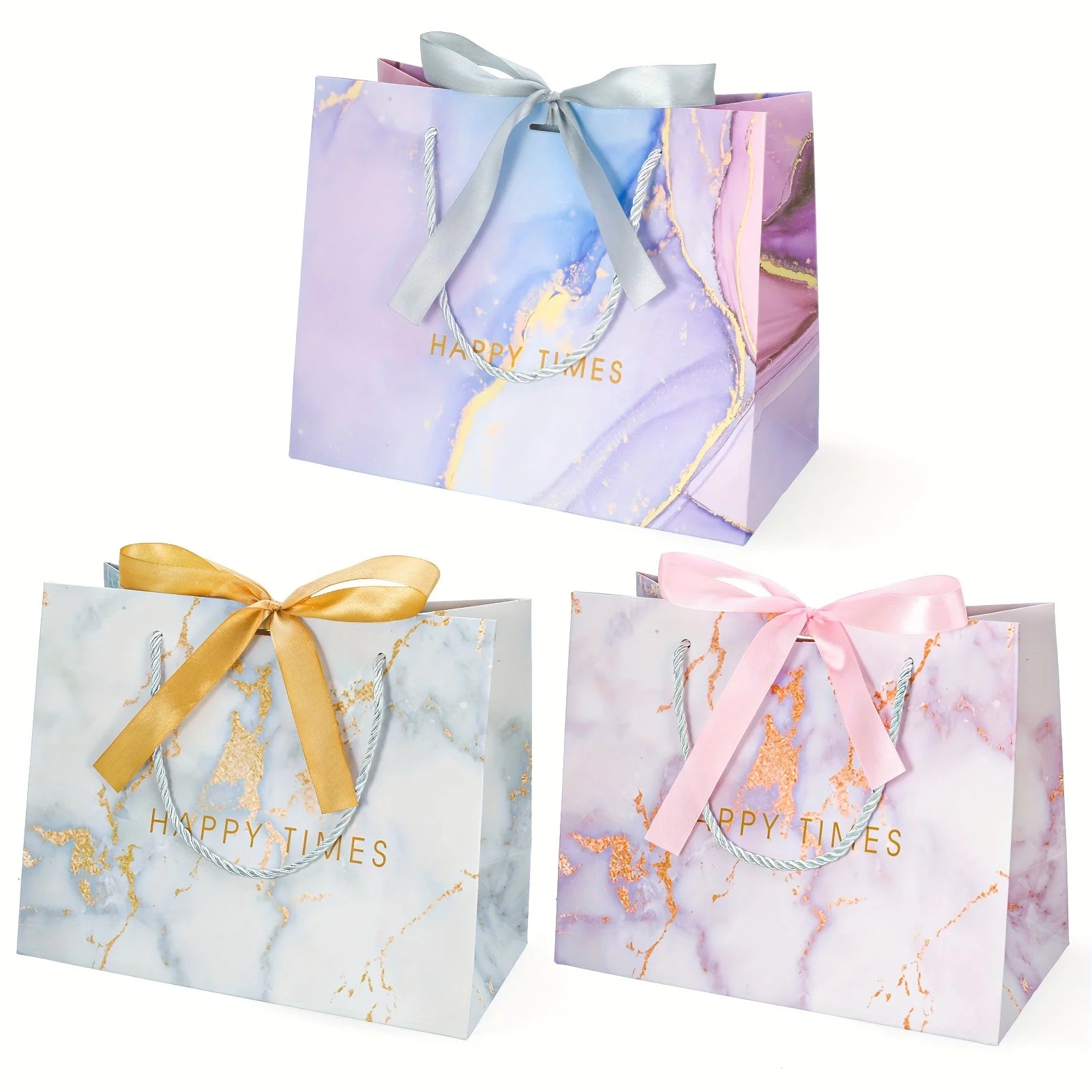 3 pieces Gift Bag, Presents Gift Bags with Ribbon Gift Bags Medium Birthday Gift Bag for Presents For Christmas and Halloween