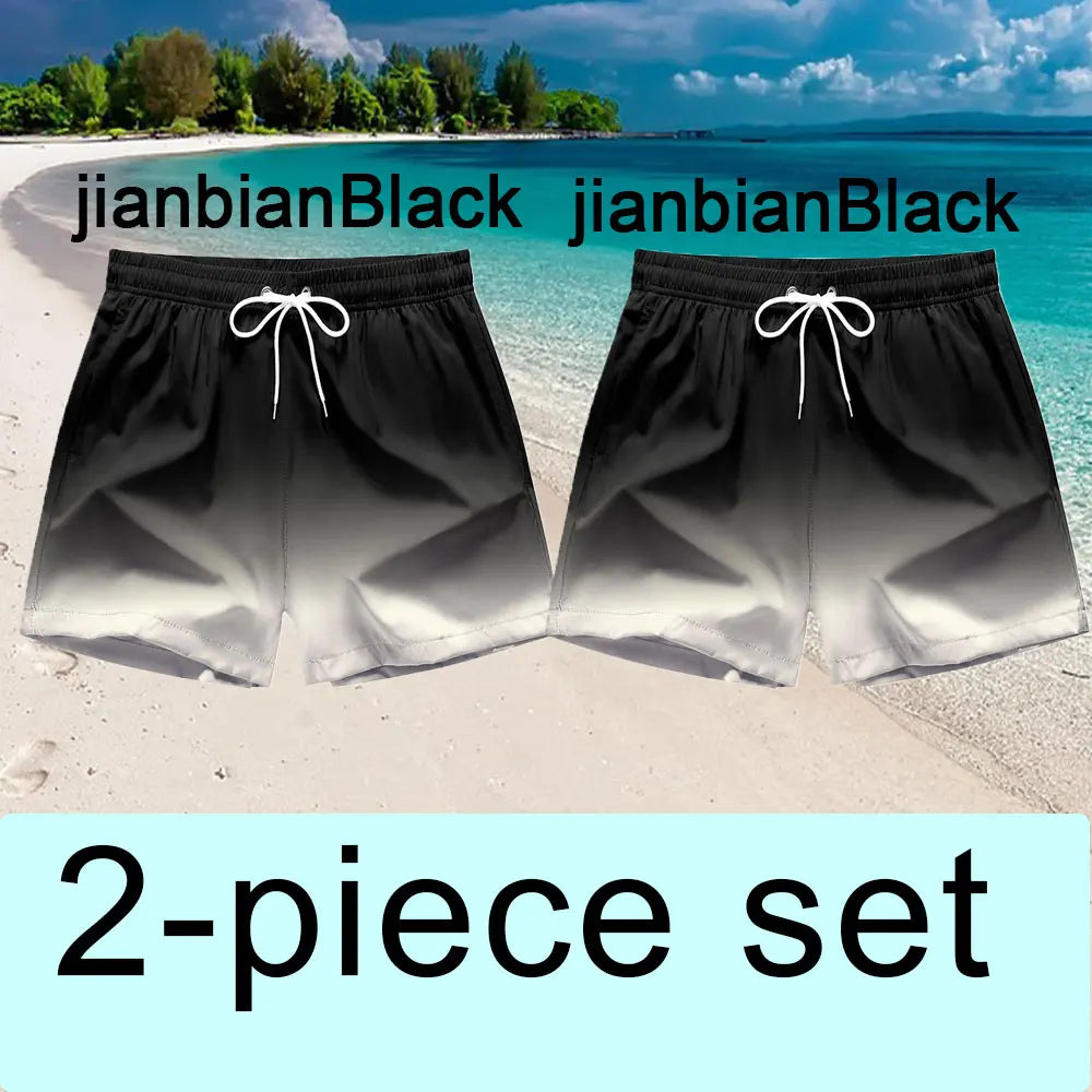 Men's Solid Color Swimming Trunks Comfortable And Breathable Swim Trunks Bathing Suit Drawstring With Pockets For Diving Surfing