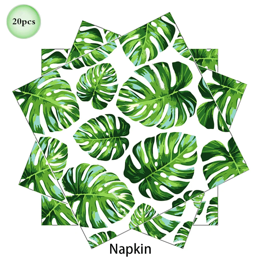 Woodland Animal Print Tablecloth Disposable Plates Napkins Cups Kids Jungle Safari Birthday Party Table Decoration & Accessories