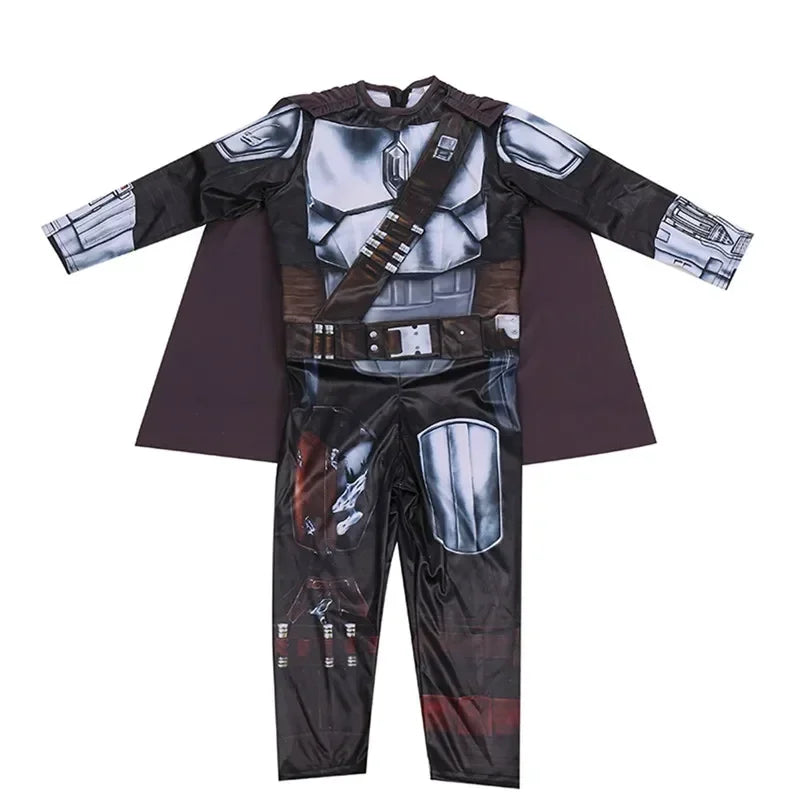 Costume de cosplay d'armure de chasseur de rebond de film, masque de héros souriant, combinaison d'Halloween, habillage, costume