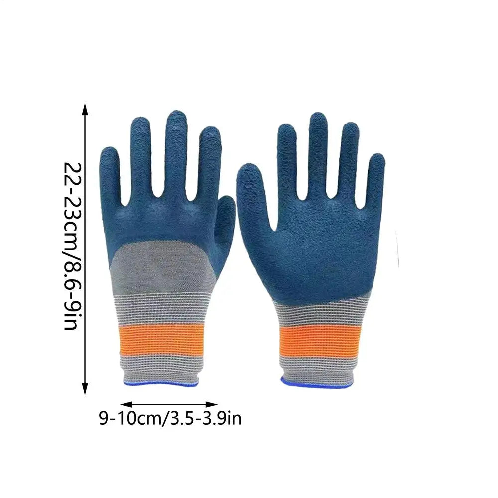 1Pair Gardening Gloves Latex Waterproof Horticultural Gloves Non-slip Protective Gear for Vegetable Flower Plant Gardening Glove