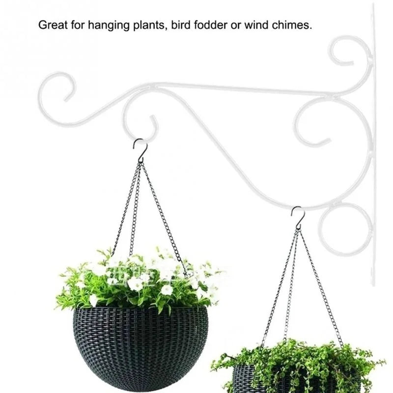 1PCS Iron Wall Hanging Rack Flower Hook Bracket Hanger Art Plant Holder