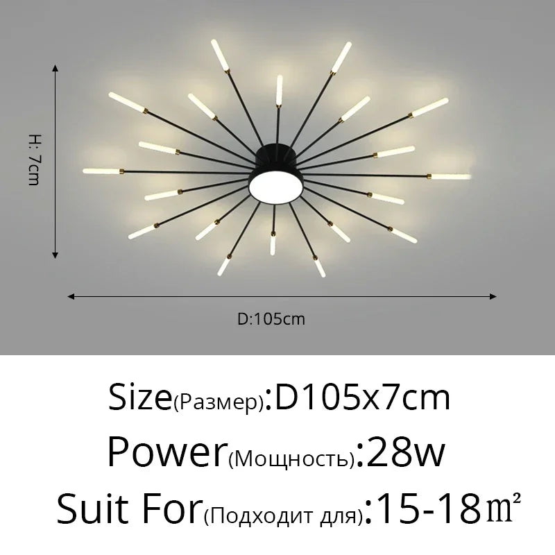 Modern LED Ceiling Lamp Luxury Household Living Dining Room Chandelier Home Decor Bedroom Pendant Light Kitchen Lustres Fixtures