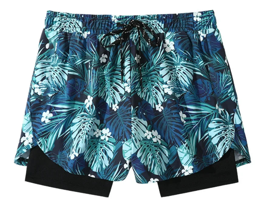 Adult Swimming Trunks for Men 2025 New Style Quick-drying Double-layer Anti-embarrassment Large Size Casual Swimming Shorts