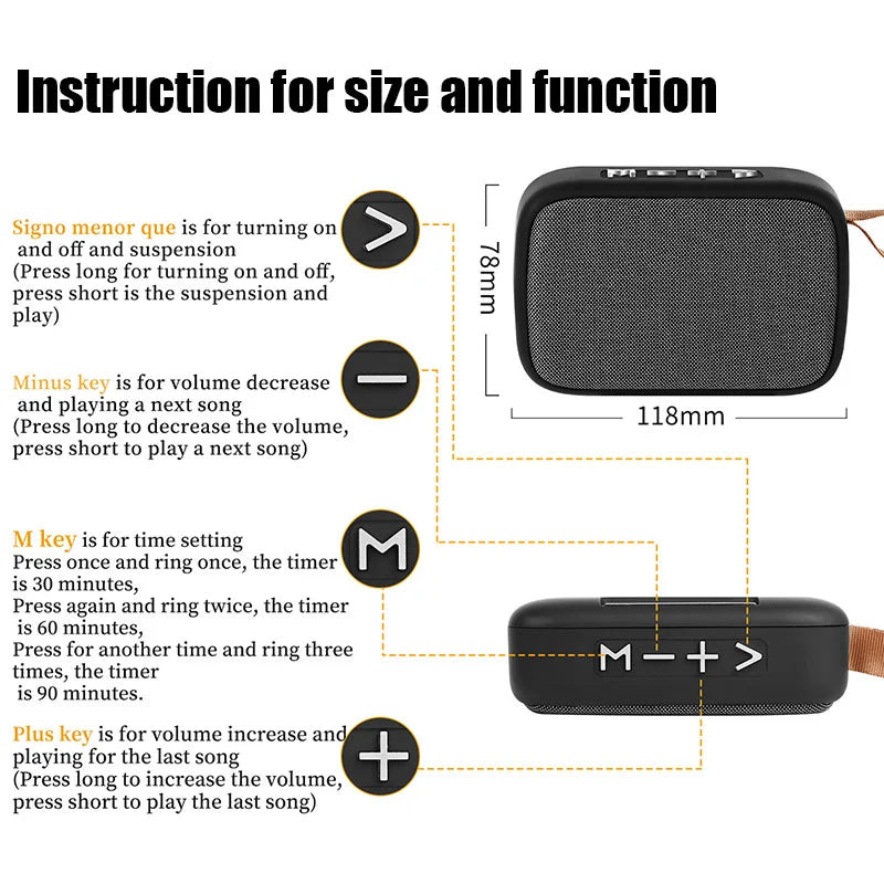 Portable Mini Fabric Strip Bluetooth Speaker Sound 3D Stereo Music Surround Bass Outdoor Speakers Support FM-TF Cards For Phone