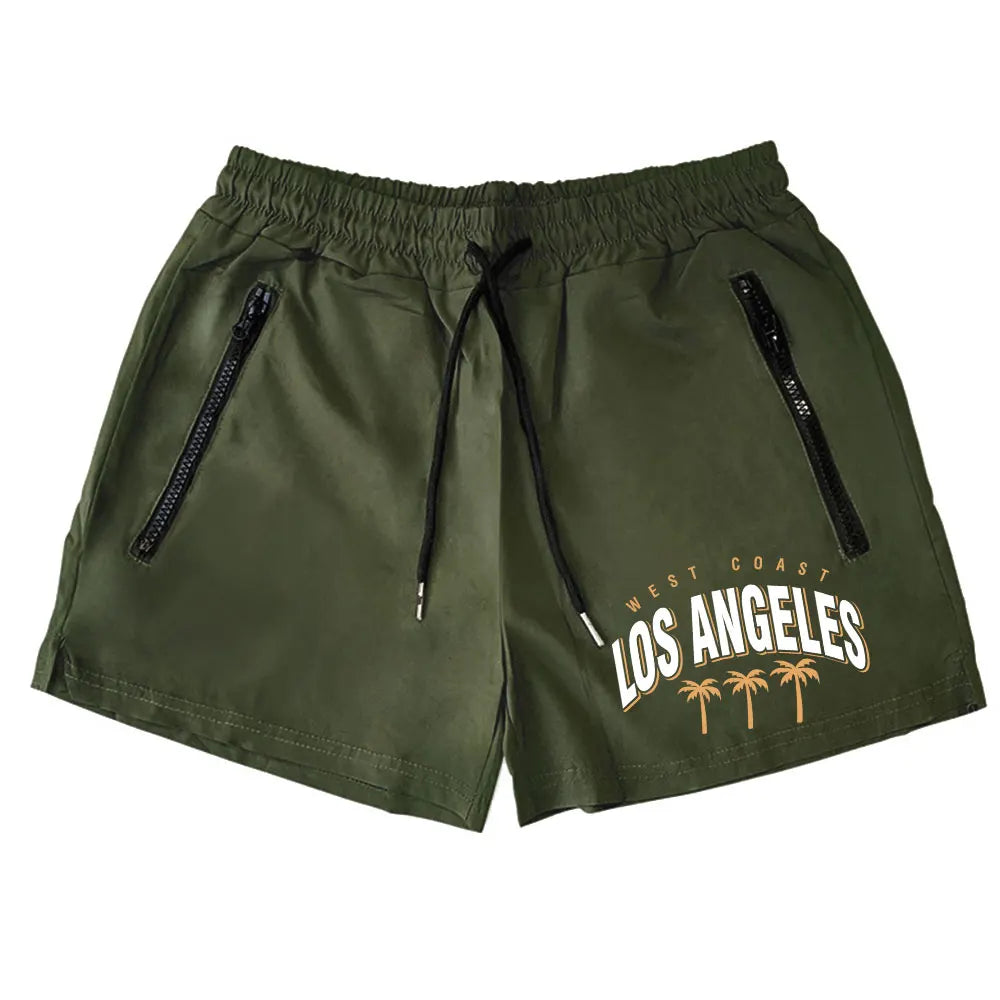 Men's Swimming Trunks Summer Gyms Fitness Bodybuilding Coconut Tree Print Beach Shorts Boxer Trunks Men Running Sport Sportwaer