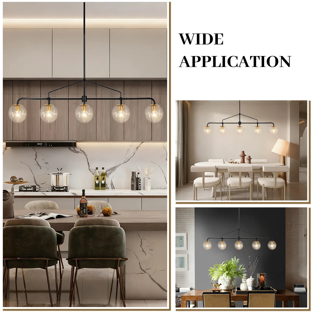 Island Lights for Kitchen Linear Chandelier Kitchen Island  Lighting Light Fixtures Black Chandeliers for Dining Room