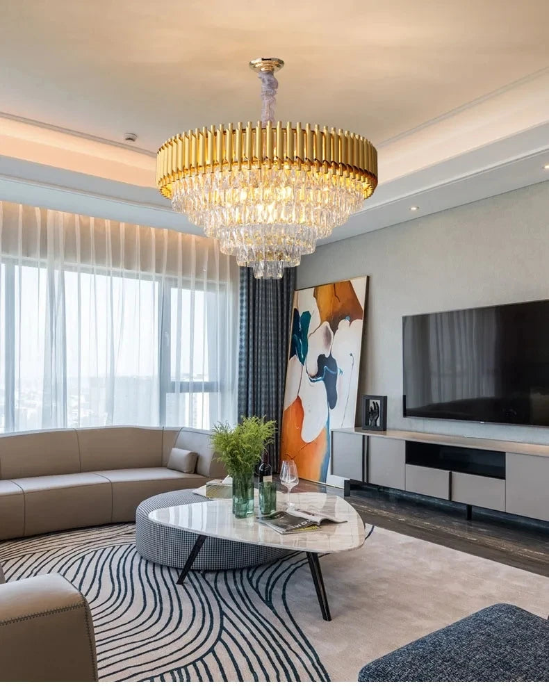 Luxury Modern Living Room Crystal Ceiling Chandelier Lighting Light Lustre Indoor Dining Bedroom Home Decor Hanging Pendant Lamp