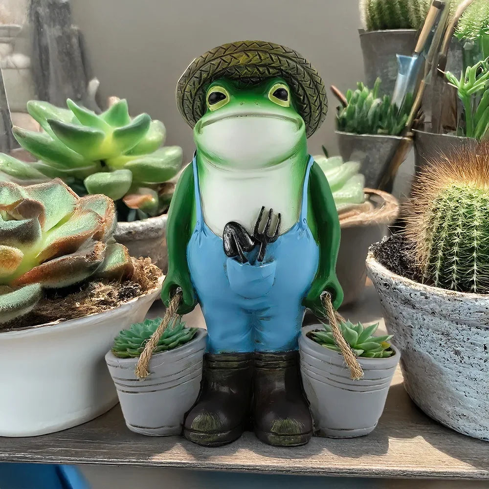 Outdoor Courtyard Balcony Supplies Small Creative Decorative Ornaments Animals Frogs Gardens Succulent Flowerpots Festival Gifts