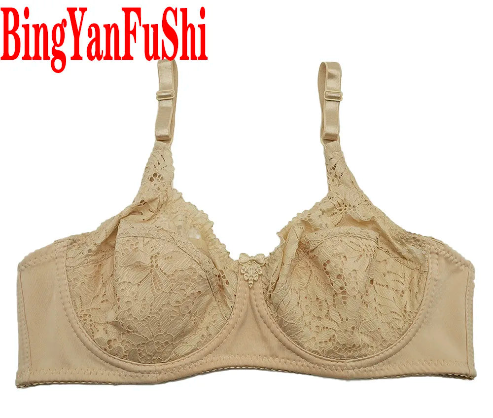 Bra 32-46 Women Lace bralette Sleepwear Brassiere Thin Cup B C D E F soutien gorge Black White Soft bandeau BIG BUST SEXU bh C27